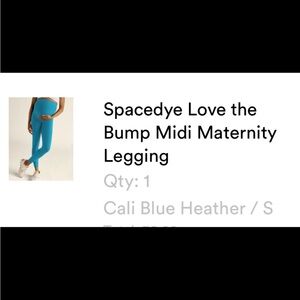 Beyond Yoga Cali Blue Heather Maternity Leggings